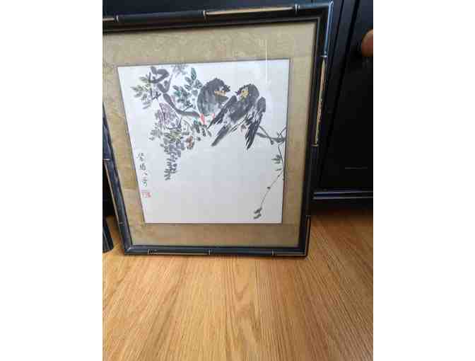 Framed Japanese Water Color Artwork