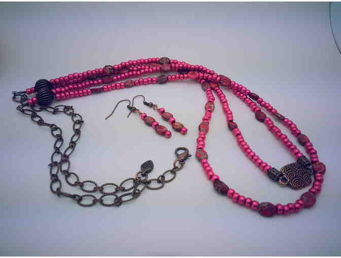 Pink Dream Necklace & Earrings Set