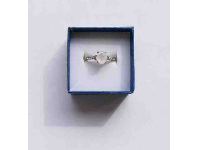 Rainbow Moonstone Ring Size 8