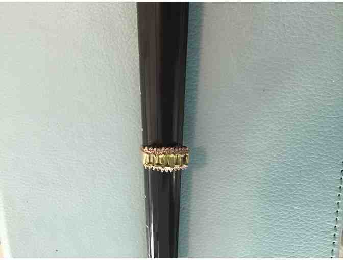 14k Peridot and Diamond ring size 7.5