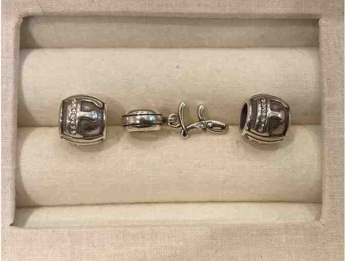 Brighton Letter 'F' Bead Charms w/Crystals