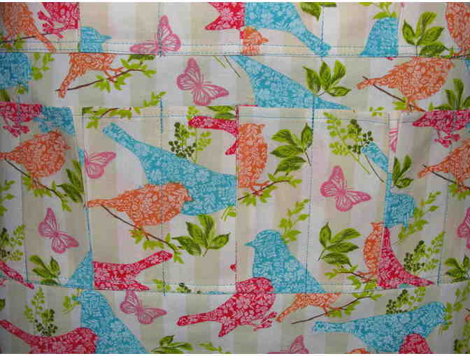 Handmade Egg Gathering or Collecting Blue Birds 10 Apron