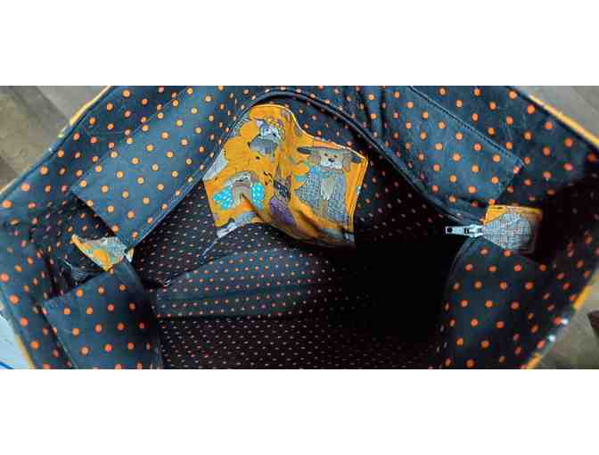 Halloween Dog Tote with Zipper top