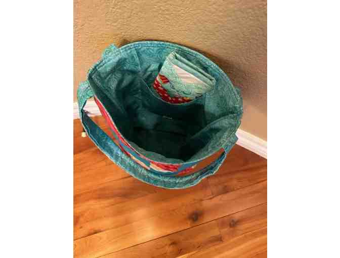 Handmade Patchwork Quilted Tote w/Bonus Gift