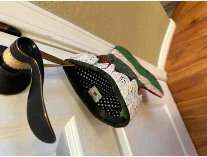 Quilted Christmas Stocking w/Lace