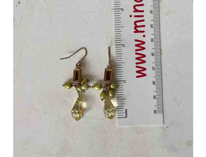 Green Fashion Jewelry Necklace and Earrings Set