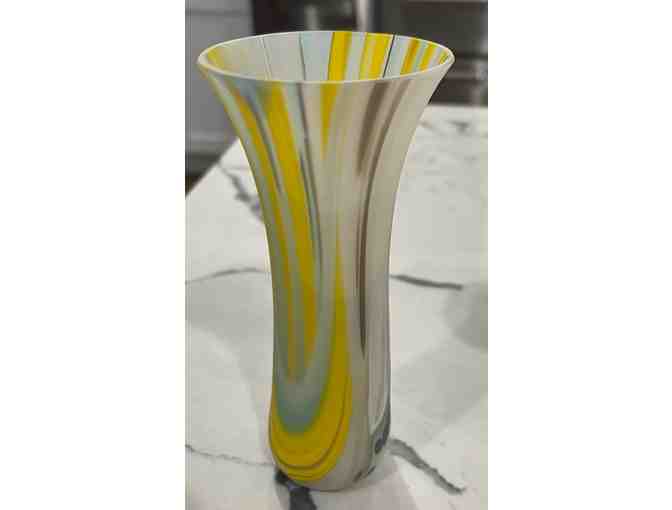Six Inch Tall Fused Glass Vase (Zip code 60646 Local Pickup Only)
