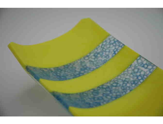 serving tray, fused glass (Zip code 60646 Local Pickup Only)