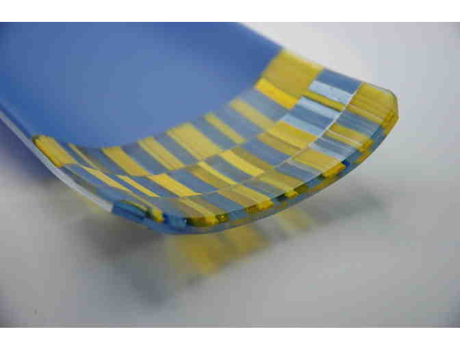 serving tray, fused glass (Zip code 60646 Local Pickup Only)