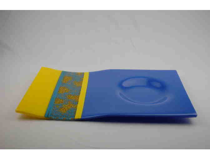 9x15in sushi platter, fused glass (Zip code 60646 Local Pickup Only)