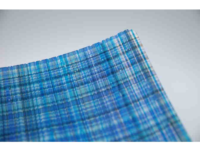 fused glass 12x16 platter textured (Zip code 60646 Local Pickup Only)