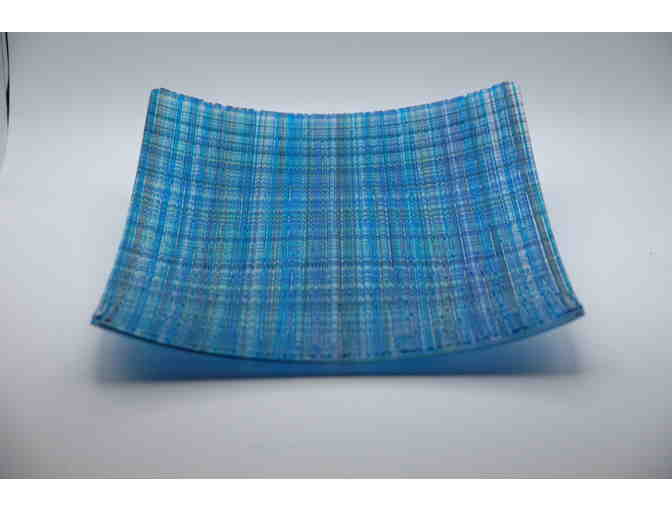 fused glass 12x16 platter textured (Zip code 60646 Local Pickup Only)