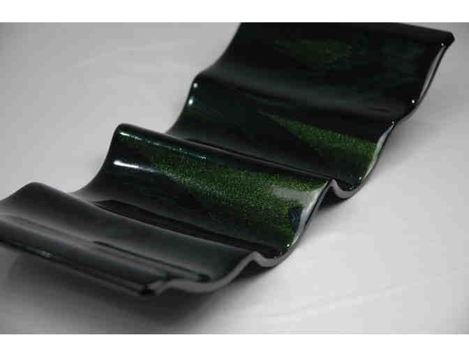 wine rack, fused glass (Zip code 60646 Local Pickup Only)