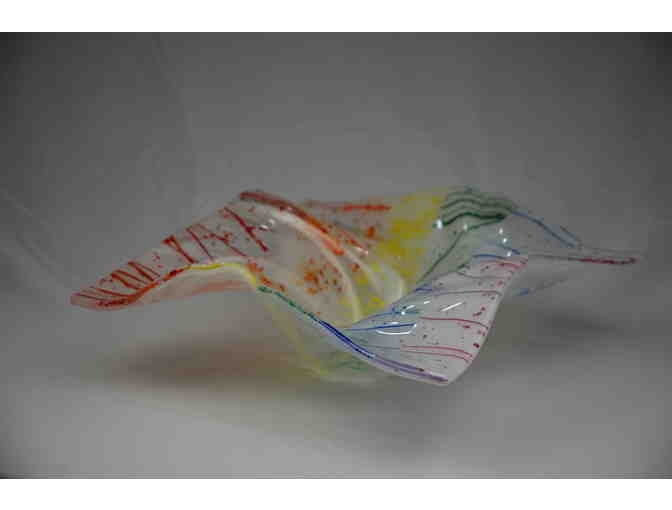 Rainbow Bowl Fused Glass (Zip code 60646 Local Pickup Only)