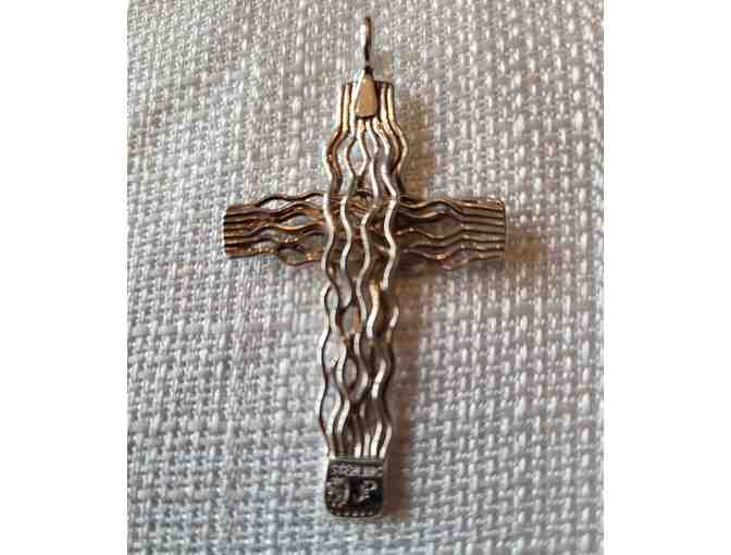 Sterling Silver Woven Cross Pendant