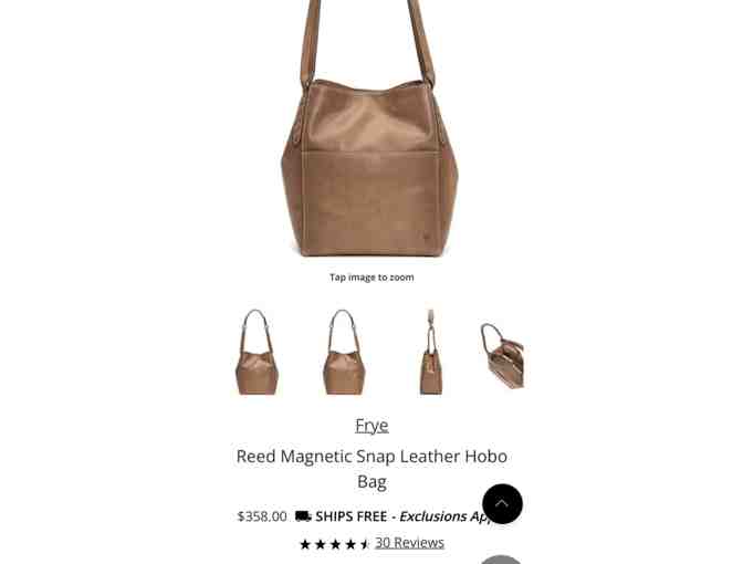 Genuine Frye Reed Magnetic Strap Hobo Handbag