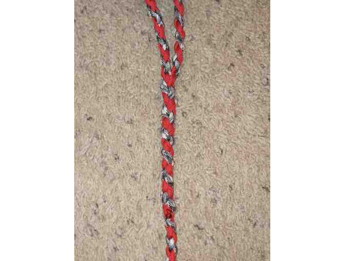 Red Double Lead Handmade Paracord Leash