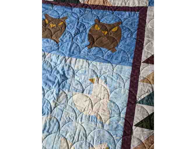 Handmade Throw Sized Quilt Blue