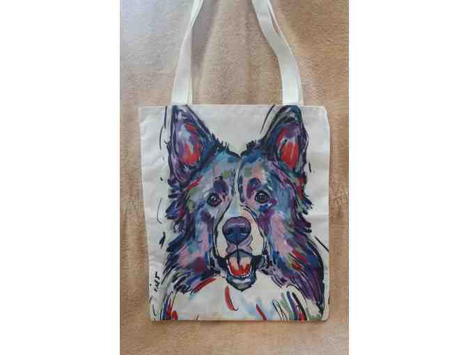 2 Dog Canvas Prints & Cotton Tote Bag