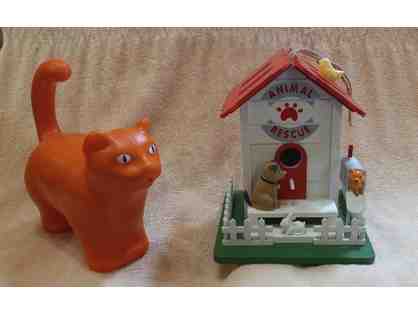 Animal Rescue Birdhouse & Watering Cat