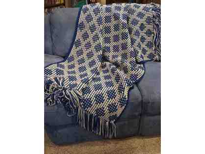 Hand Crocheted Diamond Pattern Throw