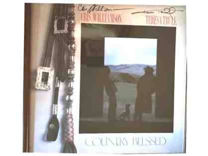 Autographed and framed cover of album cover of Country Blessed