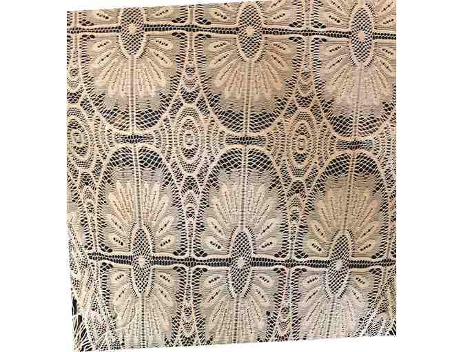 Triangle silk lace shawl Victorian- From great grandmother.