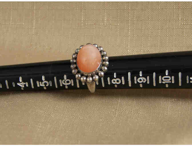 Moonstone and Sterling Silver Ring by Artie Yellowhorse