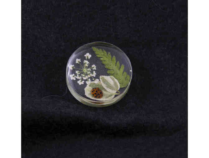 Pressed Clover Key Chain and Pressed Flower Magnet  from Resin by Catherine Rose