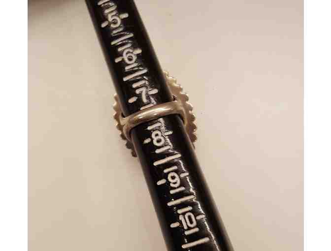 Sterling Silver and Blue Chalcedony in Matrix Ring by Artie Yellowhorse