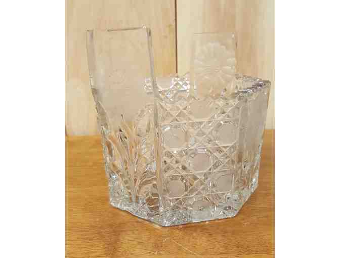 Vintage Cut Glass Ice Basket