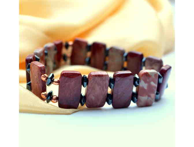 Red Jasper Stretch Bracelet by DoreenDesigns