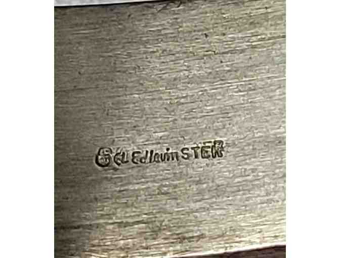 Sterling Silver Cuff Bracelet with Leaf Motif, Ed Levin