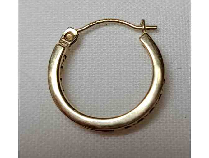 14K Gold Huggie Earrings, plus Three Pairs of Small Gold Earrings