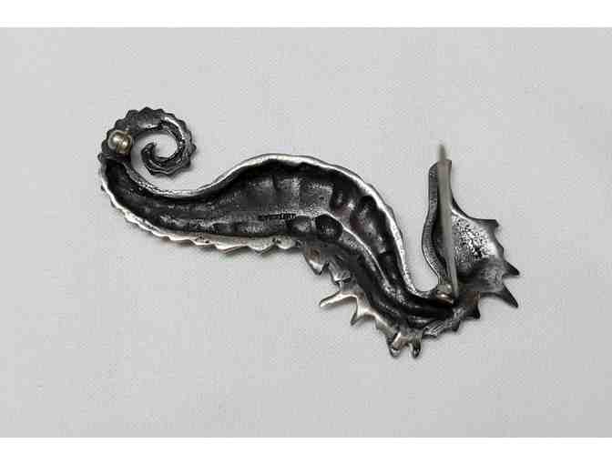Vintage Sterling Silver Seahorse Brooch