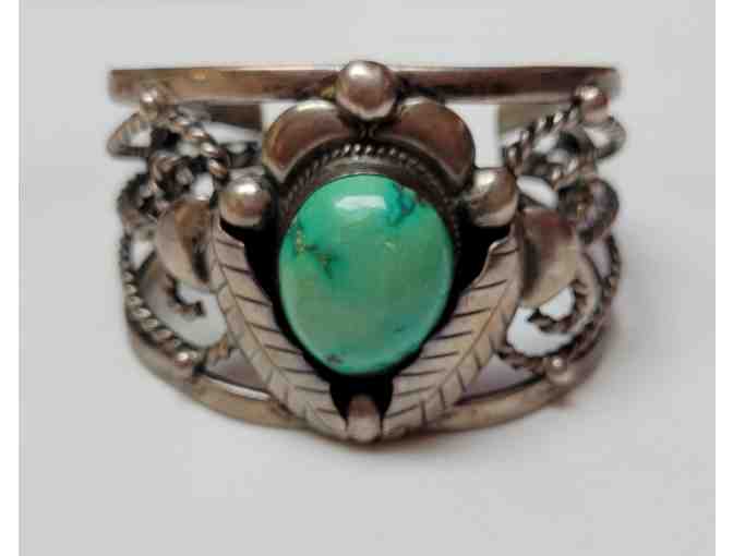 Sterling Silver and Turquoise Bracelet, Southwestern Style