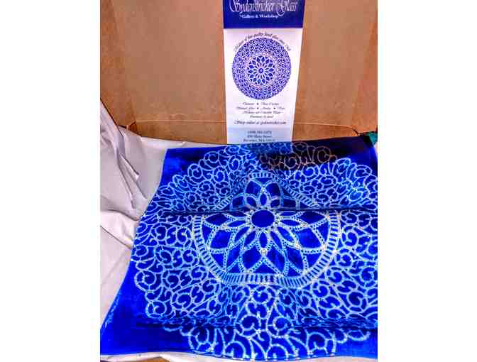 IN THE KITCHEN/SERVING ART - SYDENSTRICKER HANDCRAFTED ART GLASS SERVING PLATTER