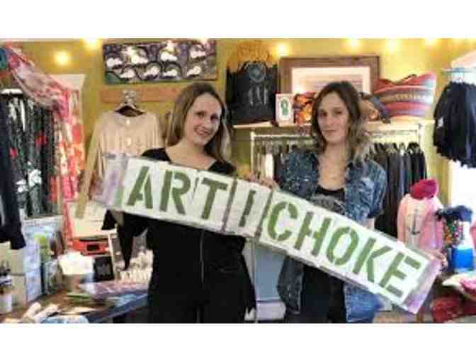 IN THE KITCHEN - ARTFUL TOWELS PAIR OF 'SALTY' LINEN TOWELS FROM LOCAL FASHION BOUTIQUE