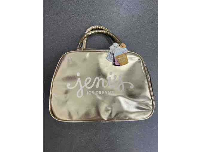 Jeni's Ice Cream's Gold Traveler Bag + 5 Pint Cards