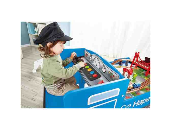 Hape Wooden Blue Ride-On Train Set + Accessories