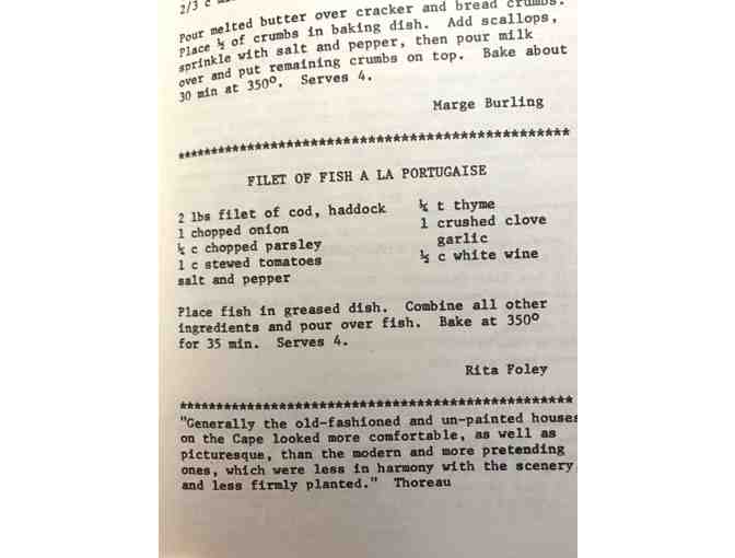 Seashore Sampler Cookbook by the Women's Club of the National Seashore