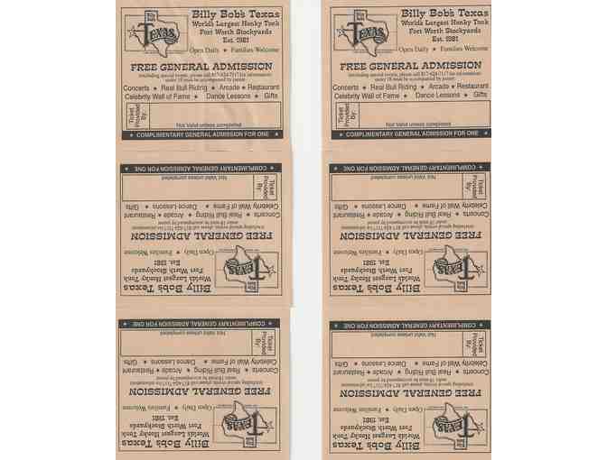 2 free general admission tickets to Billy Bobs