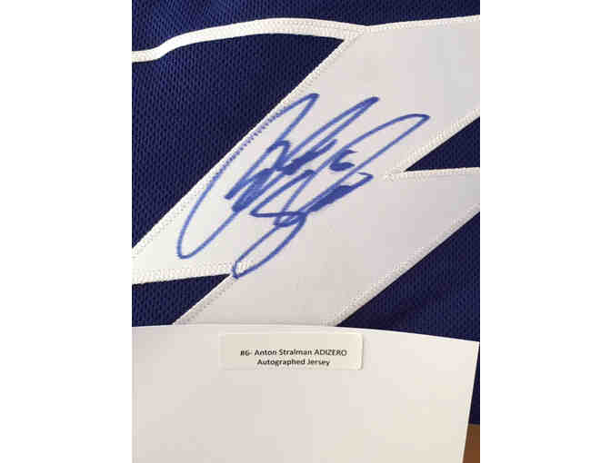 Tampa Bay Lightning Autographed Jersey SIGNED by #6 Anton Stralman ADIZERO