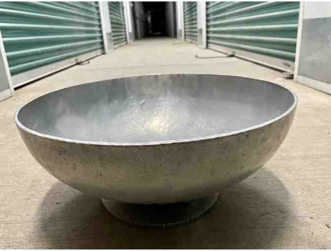 18' Wendell August Forge aluminum bowl - Flying Geese