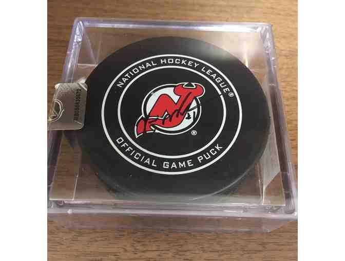 Devils Hat & Puck Signed by Kevin Weekes