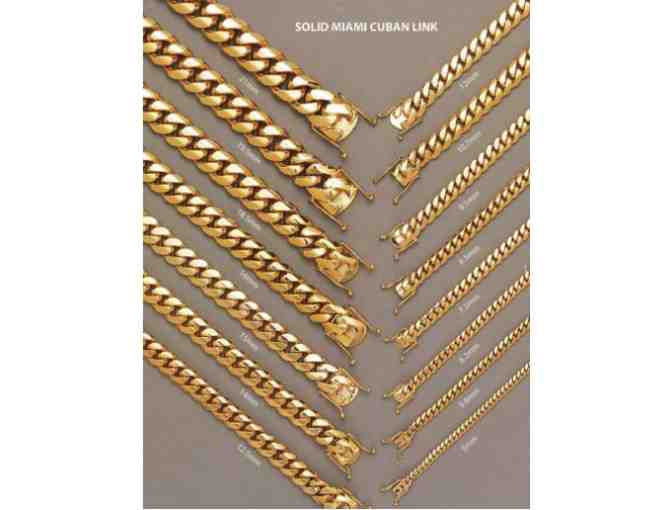 Frost NYC 14K Gold Bracelet Solid Miami Cuban Link