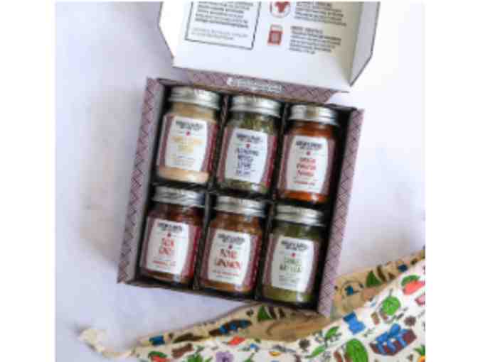 Burlap & Barrel - 6-Spice Set + Kitchen Towels