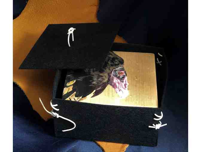 'Drinking with Raptors' Set of 4 Hand Painted Turkey Vulture Coasters