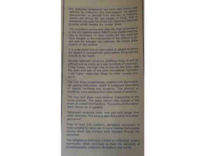 Goebel Special Edition Stoneware Plate