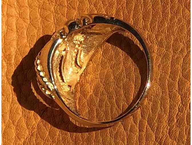 Vintage Braided Gold Statement Ring